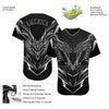 Custom Black Black-Gray 3D Monster Authentic Baseball Jersey