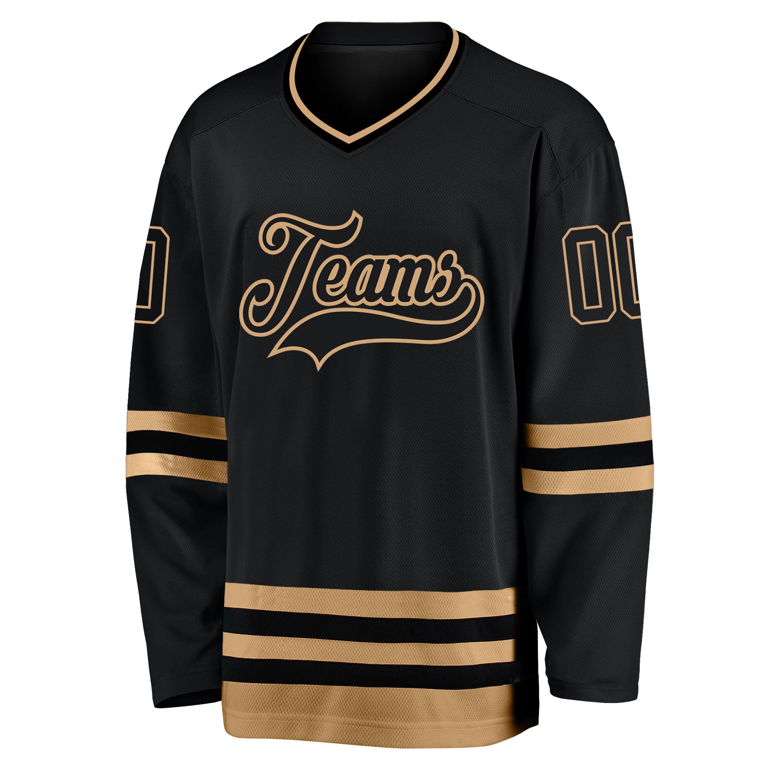 Custom Old Gold Black-Cream Hockey Jersey Clearance – FanCustom