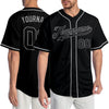 Custom Black Black-Gray Authentic Baseball Jersey