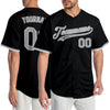 Custom Black Gray-White Authentic Baseball Jersey