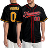 Custom Black Gold-Red Authentic Baseball Jersey