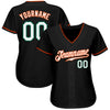 Custom Black White-Orange Authentic Baseball Jersey