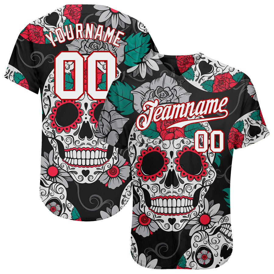 Custom Stitched Skull Fashion Baseball Jerseys Women's Men's Youth –  Getaggt White– CustomJerseysPro