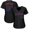 Custom Black Royal-Orange Authentic Drift Fashion Baseball Jersey