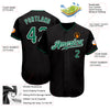 Custom Black Kelly Green-White Authentic Baseball Jersey