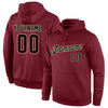 Custom Stitched Burgundy Black-Cream Sports Pullover Sweatshirt Hoodie