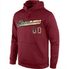 Custom Stitched Burgundy Vintage USA Flag-Cream Sports Pullover Sweatshirt Hoodie