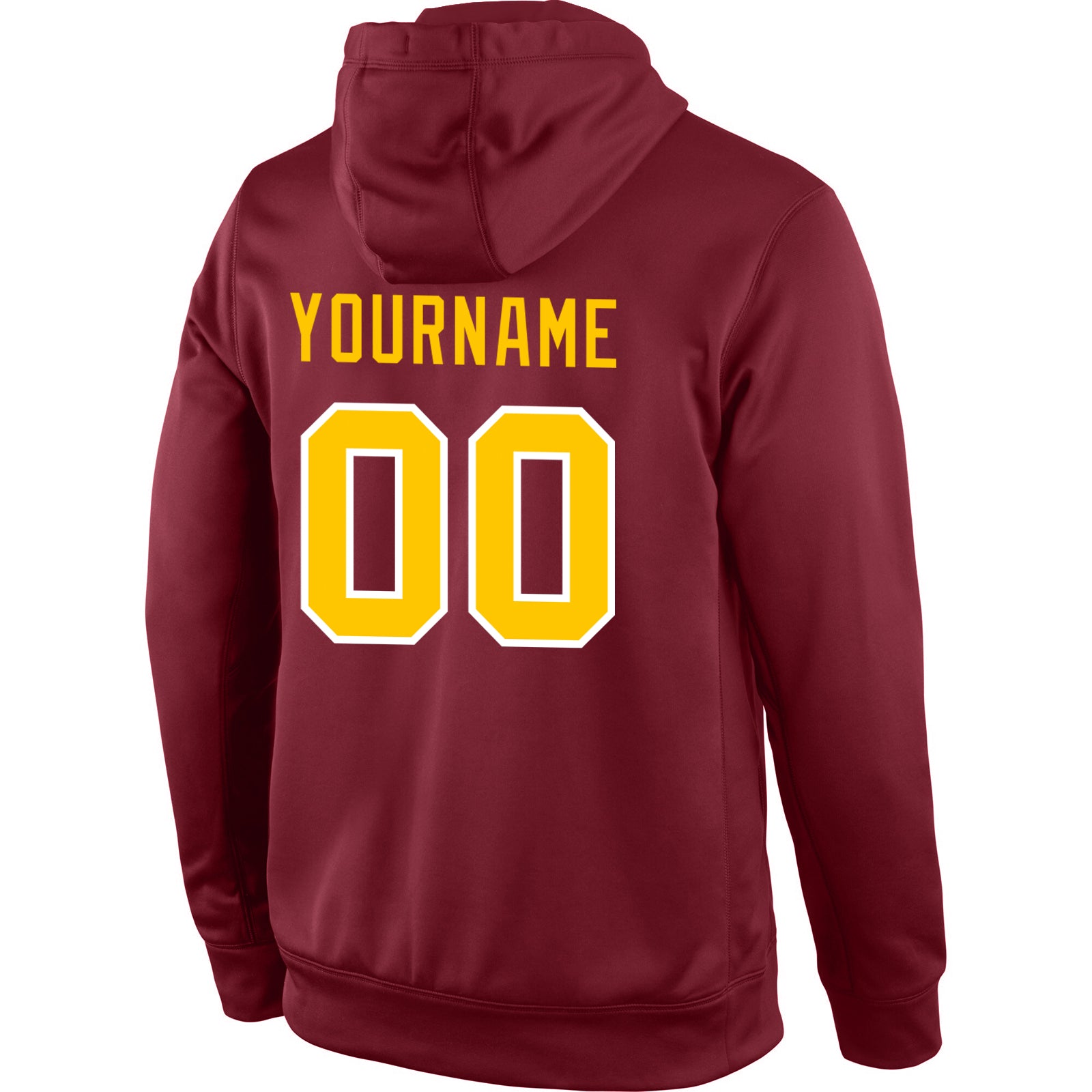 Burgundy and gold hoodie online