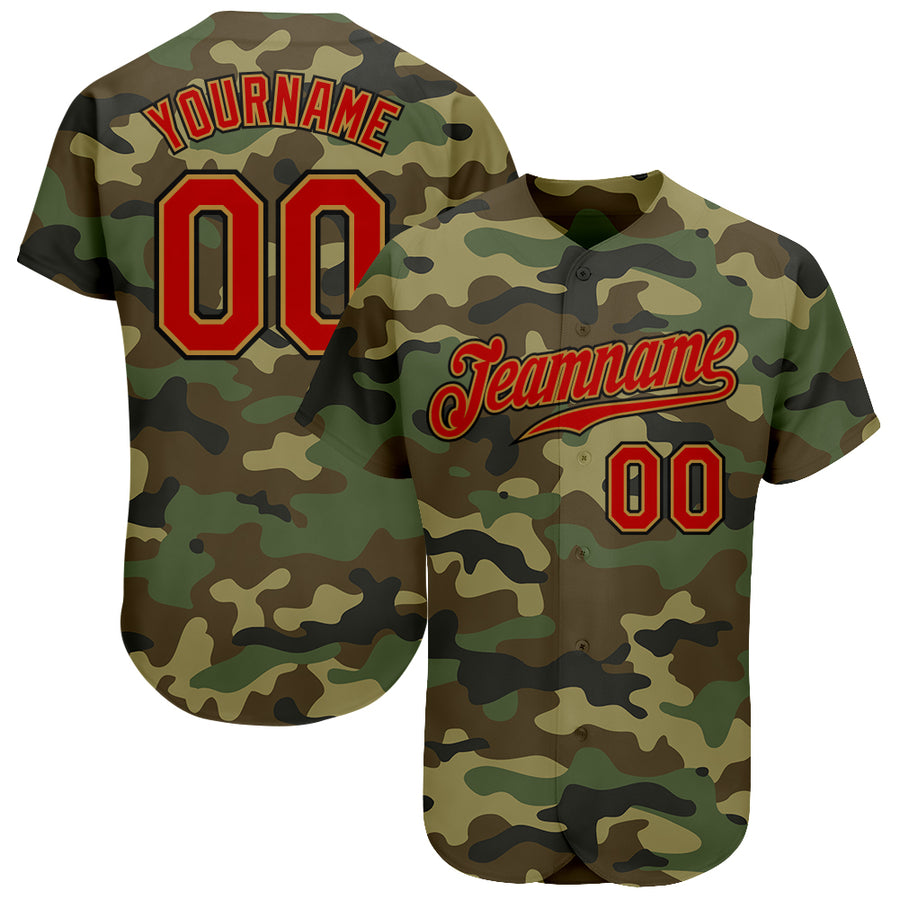 Los Bravos (Poole) Custom Camo Baseball Jerseys