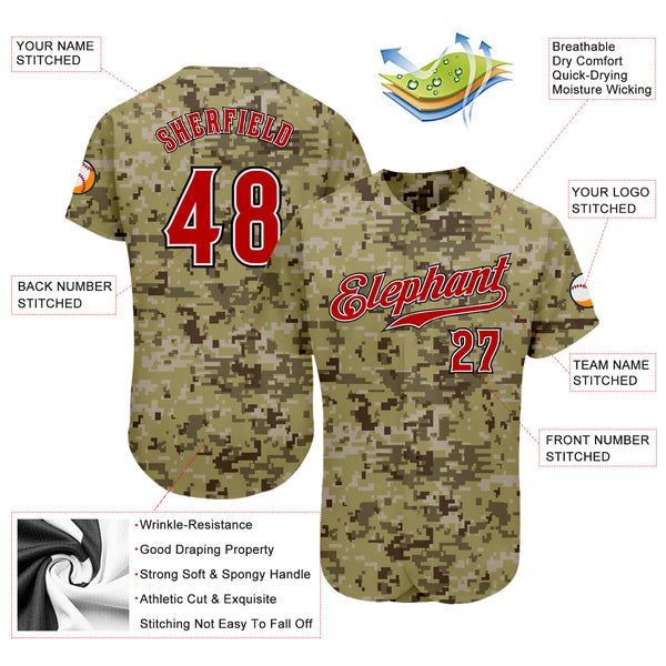 San Diego Padres Camouflage Custom Jersey - All Stitched