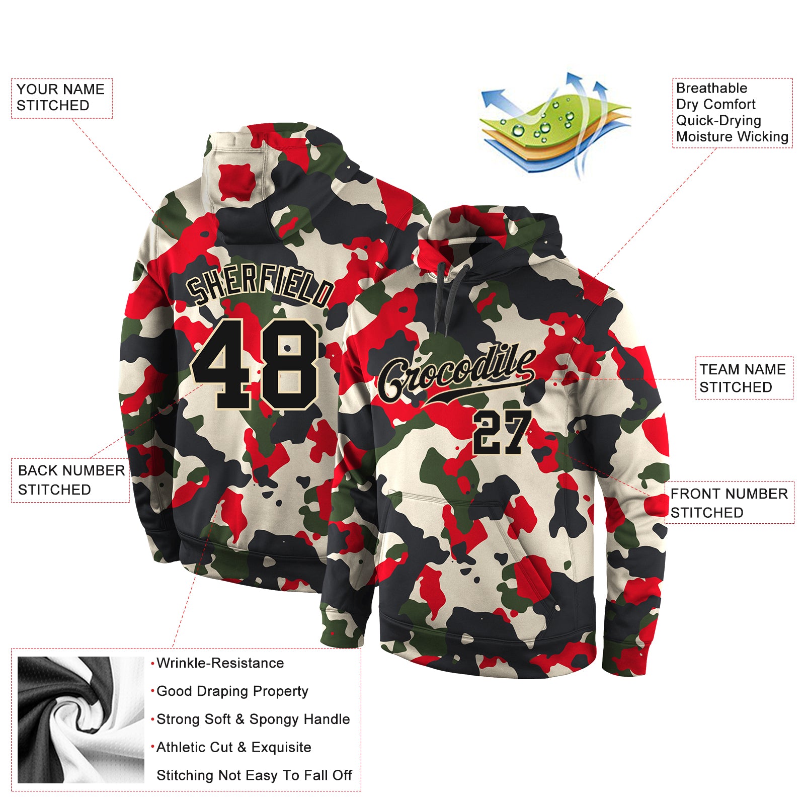 Cheap Custom Camo Black-Cream Salute To Service Long Sleeve