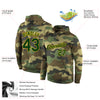 Custom Stitched Camo Green-Gold Sports Pullover Sweatshirt Salute To Service Hoodie