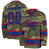 Custom Camo Royal-Red Salute To Service Hockey Jersey