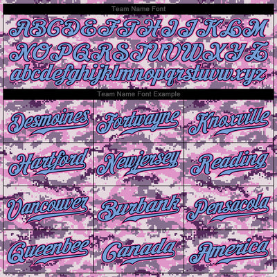 Custom Camo Light Blue-Pink Authentic Salute To Service Baseball Jersey