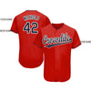 Custom Red Navy-White Baseball Jersey