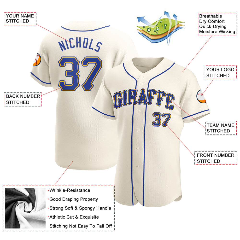 Custom Cream Baseball Jerseys, Baseball Uniforms For Your Team