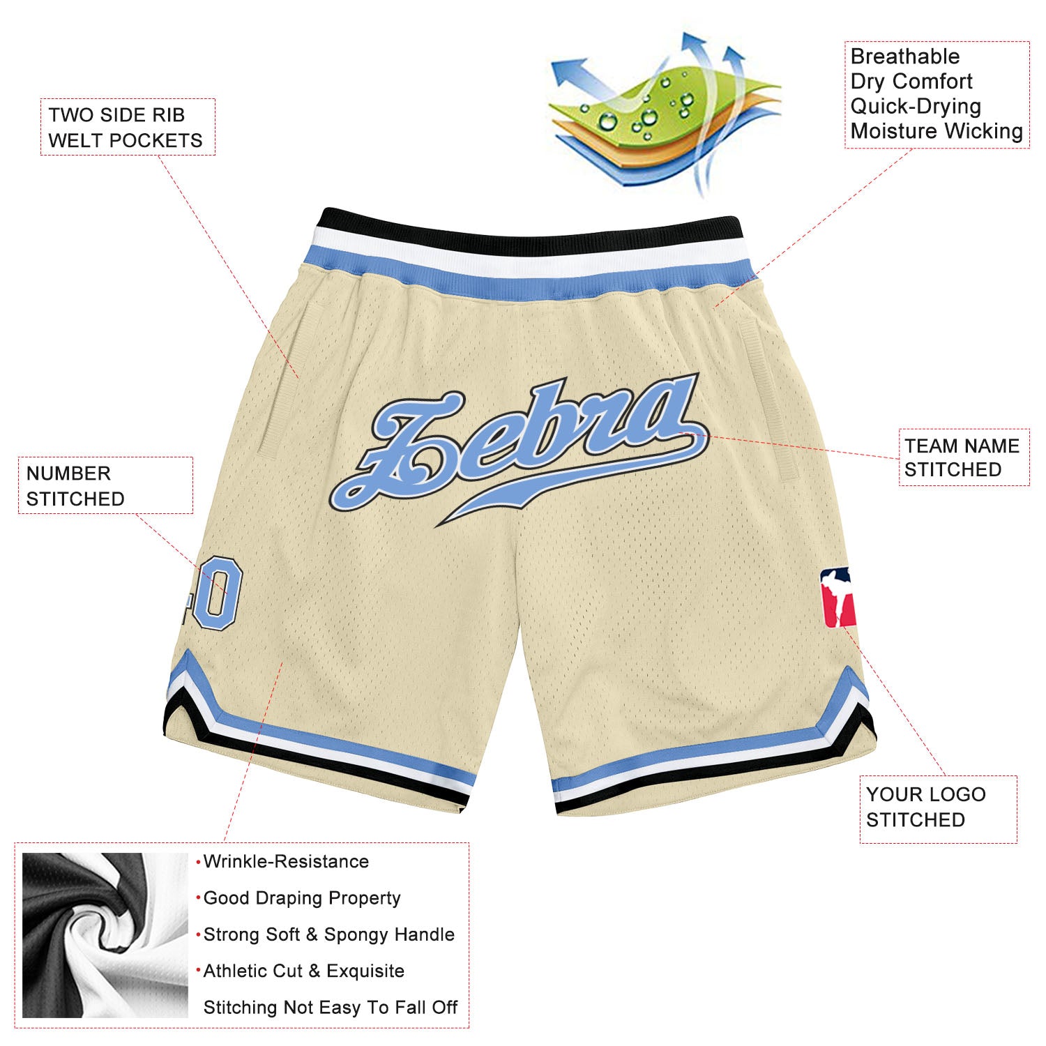 Best Seller Custom Shorts  Embroidered Athletic Basketball Shorts -  FansIdea