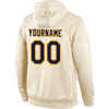 Custom Stitched Cream Navy-Gold Sports Pullover Sweatshirt Hoodie