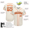 Custom Cream Orange-Black Authentic Drift Fashion Baseball Jersey