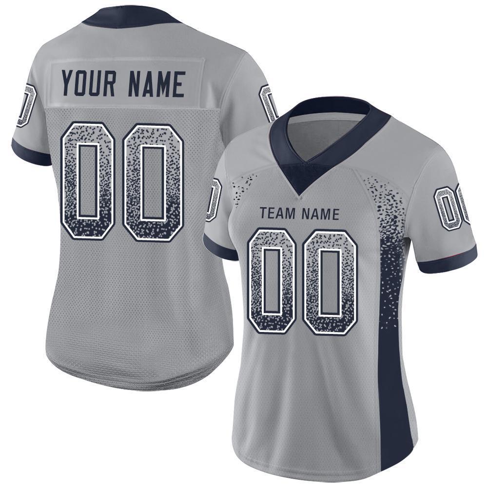 Personalized Custom American Football Jersey Mesh T Shirt Printed