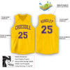 Custom Gold Purple V-Neck Basketball Jersey