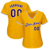 Custom Gold Navy-Light Blue Authentic Baseball Jersey