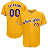 Custom Gold Navy-Light Blue Authentic Baseball Jersey