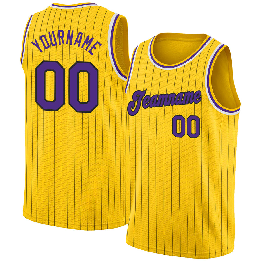 Personalized Los Angeles Lakers Any Name 00 Golden Edition Black