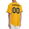 Custom Gold Black-White Authentic Baseball Jersey