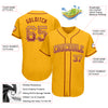 Custom Gold Crimson-Cream Authentic Drift Fashion Baseball Jersey