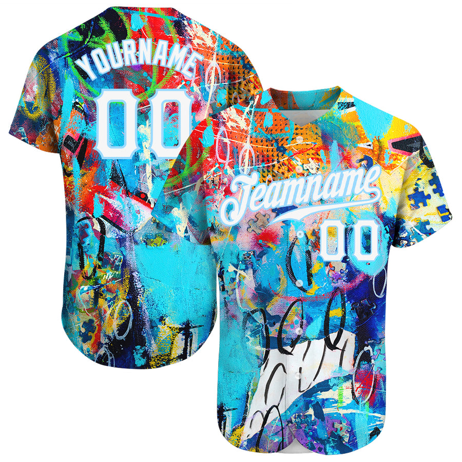 Personalized Colorful Splatter Art Hip Hop 90s Fashion Custom Number Idea  Gift For Fans Baseball Jersey - Inktee Store