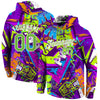 Custom Stitched Graffiti Pattern Neon Green-White 3D Sports Pullover Sweatshirt Hoodie