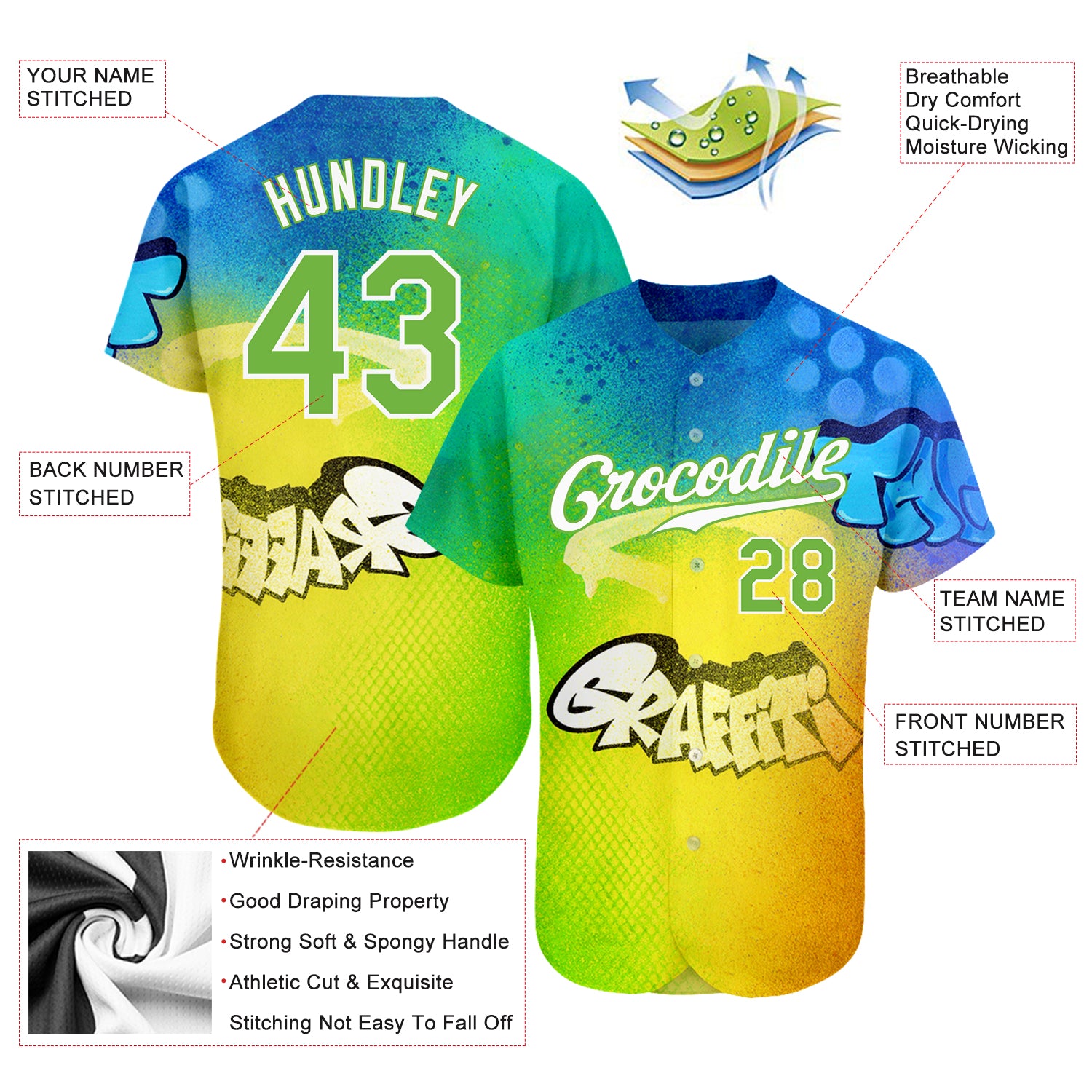 Custom 3D Pattern Baseball Jersey Kelly Green Neon Green-White Design  Authentic St. Patrick's Day - FansIdea