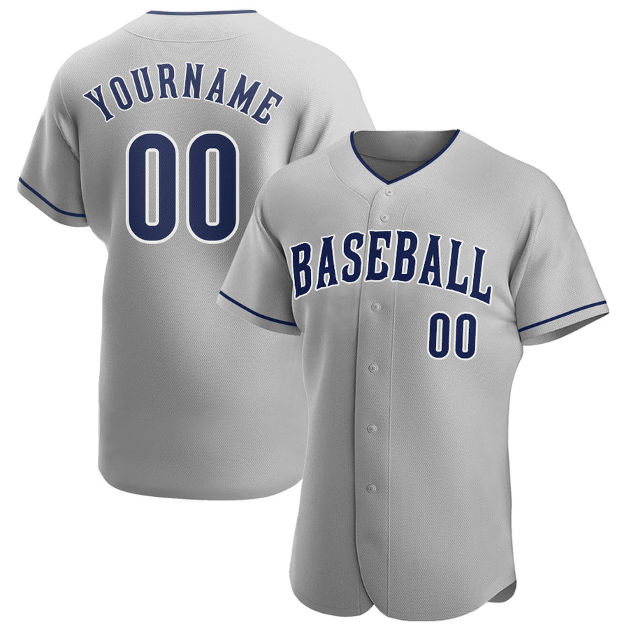 Custom Light Blue White-Navy Authentic Two Tone Baseball Jersey