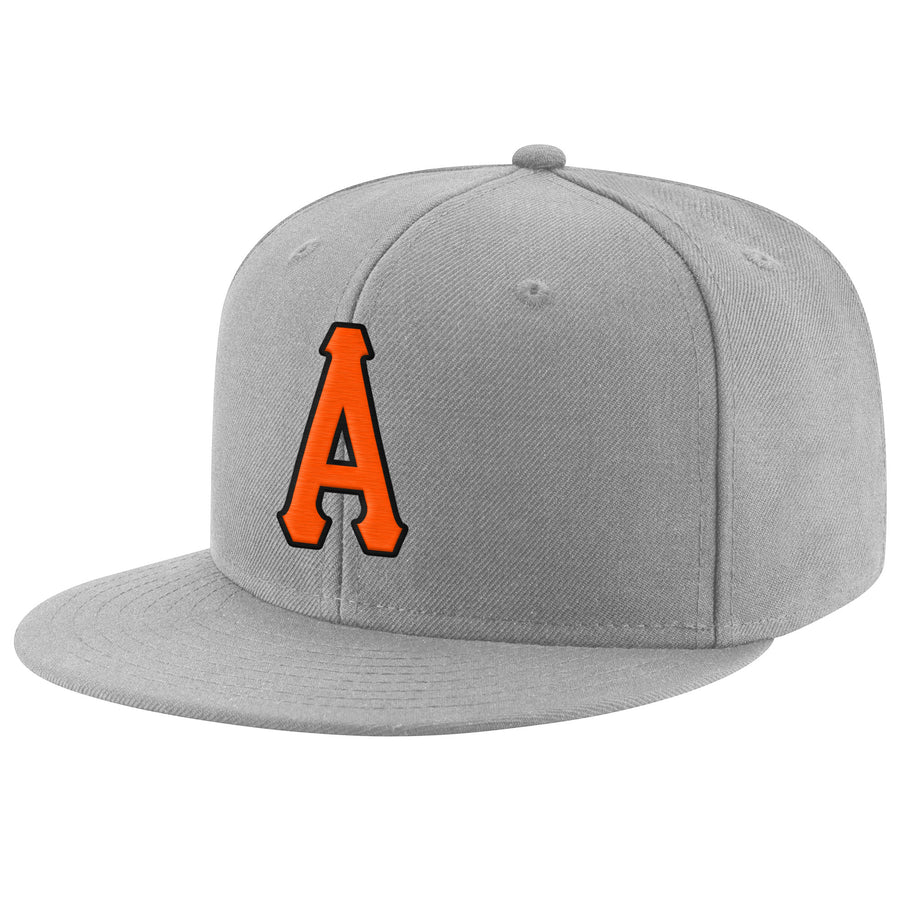 Custom Cream Adjustable Snapback Hat Orange-Black Stitched - FansIdea