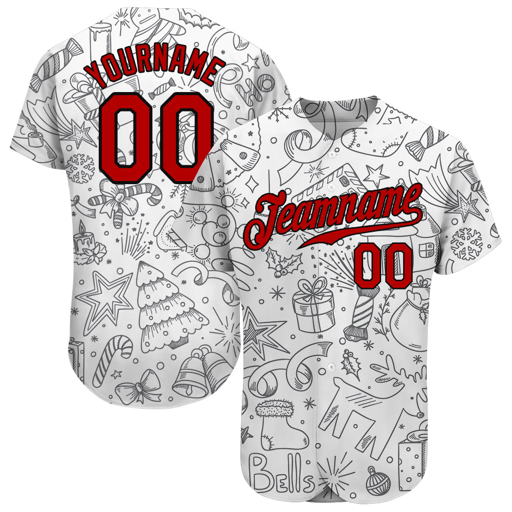 Cheap Custom Gray Red-Black Authentic Two Tone Baseball Jersey