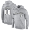 Custom Stitched Gray White-Black Sports Pullover Sweatshirt Hoodie