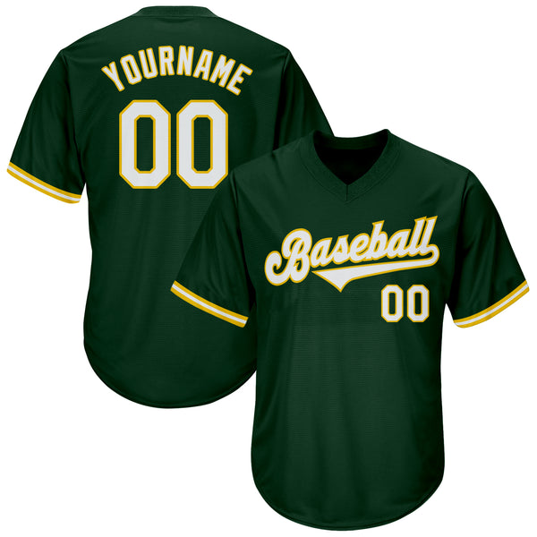 Custom Green Throwback Baseball Jersey | Green Baseball Shirts Uniforms ...