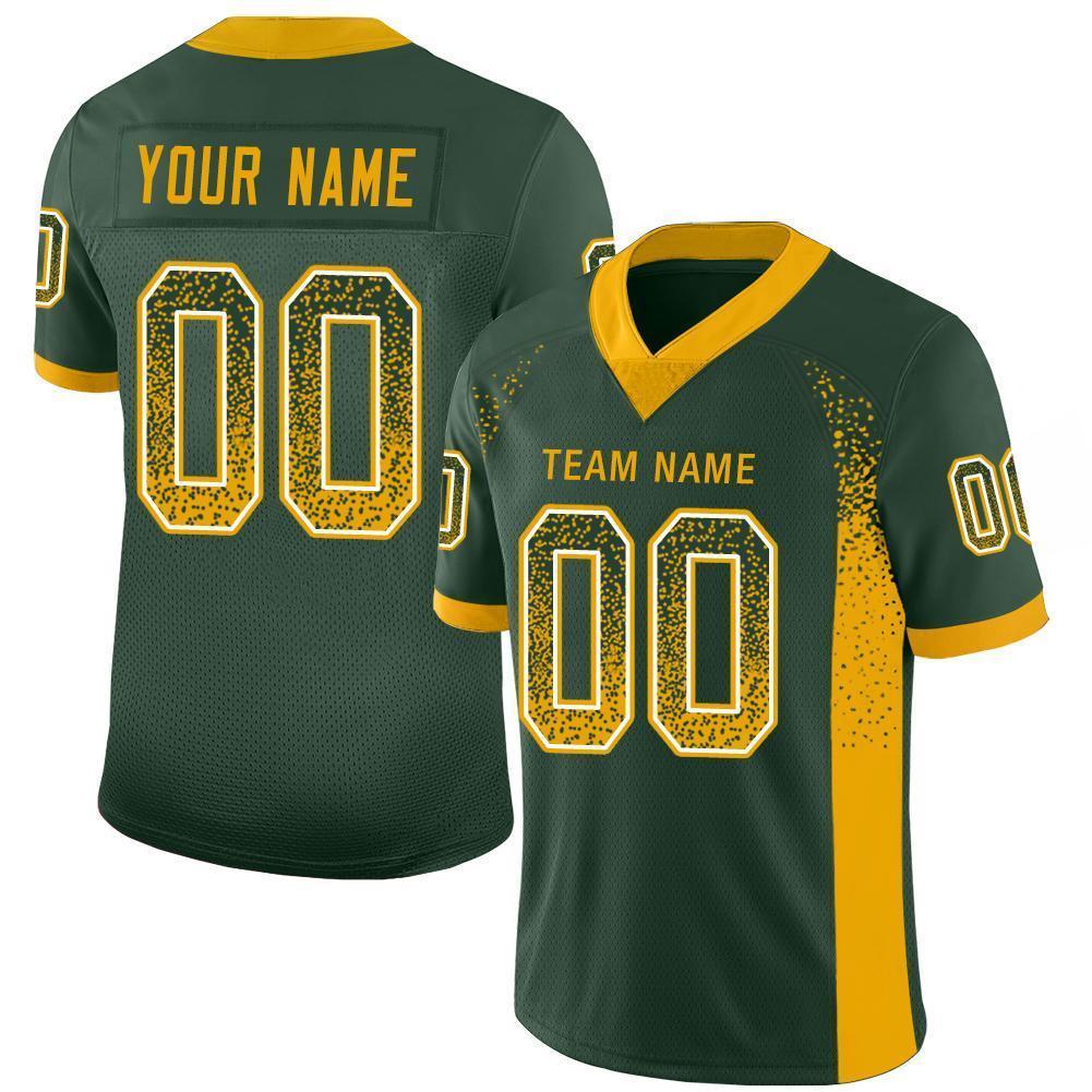 Cheap Custom Green Gold-White Mesh Split Fashion Football Jersey Free  Shipping – CustomJerseysPro