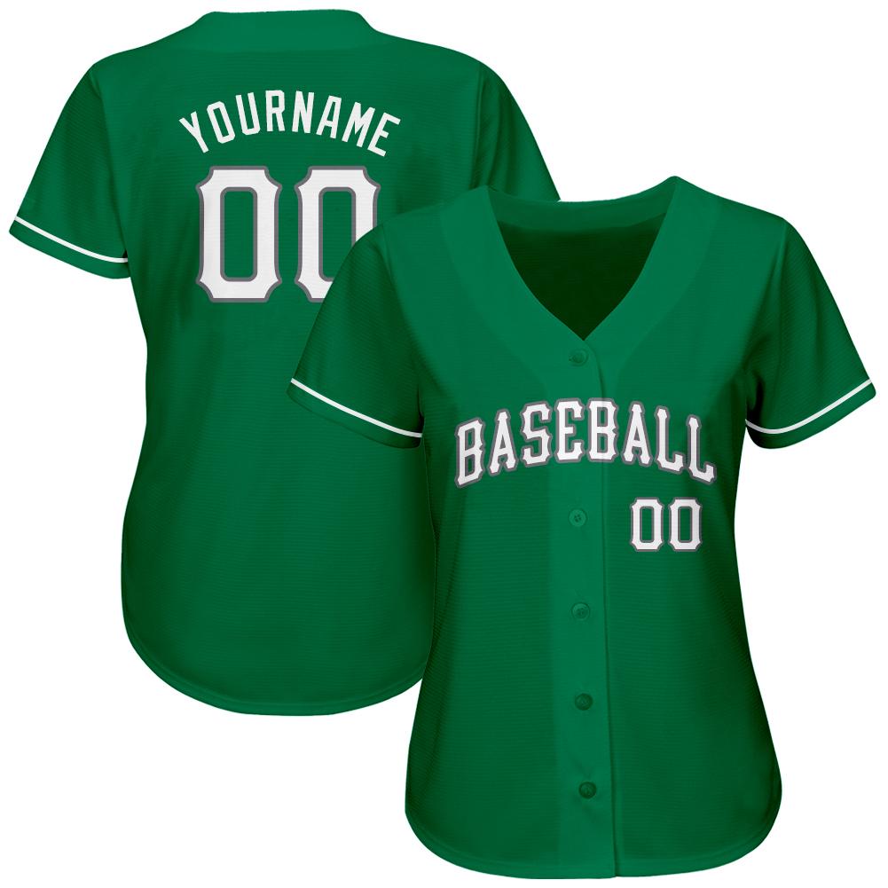 Custom Pinstripe Baseball Jersey Shirt White Kelly Green Kelly Green-Gold  Authentic Throwback Rib-Knit - FansIdea