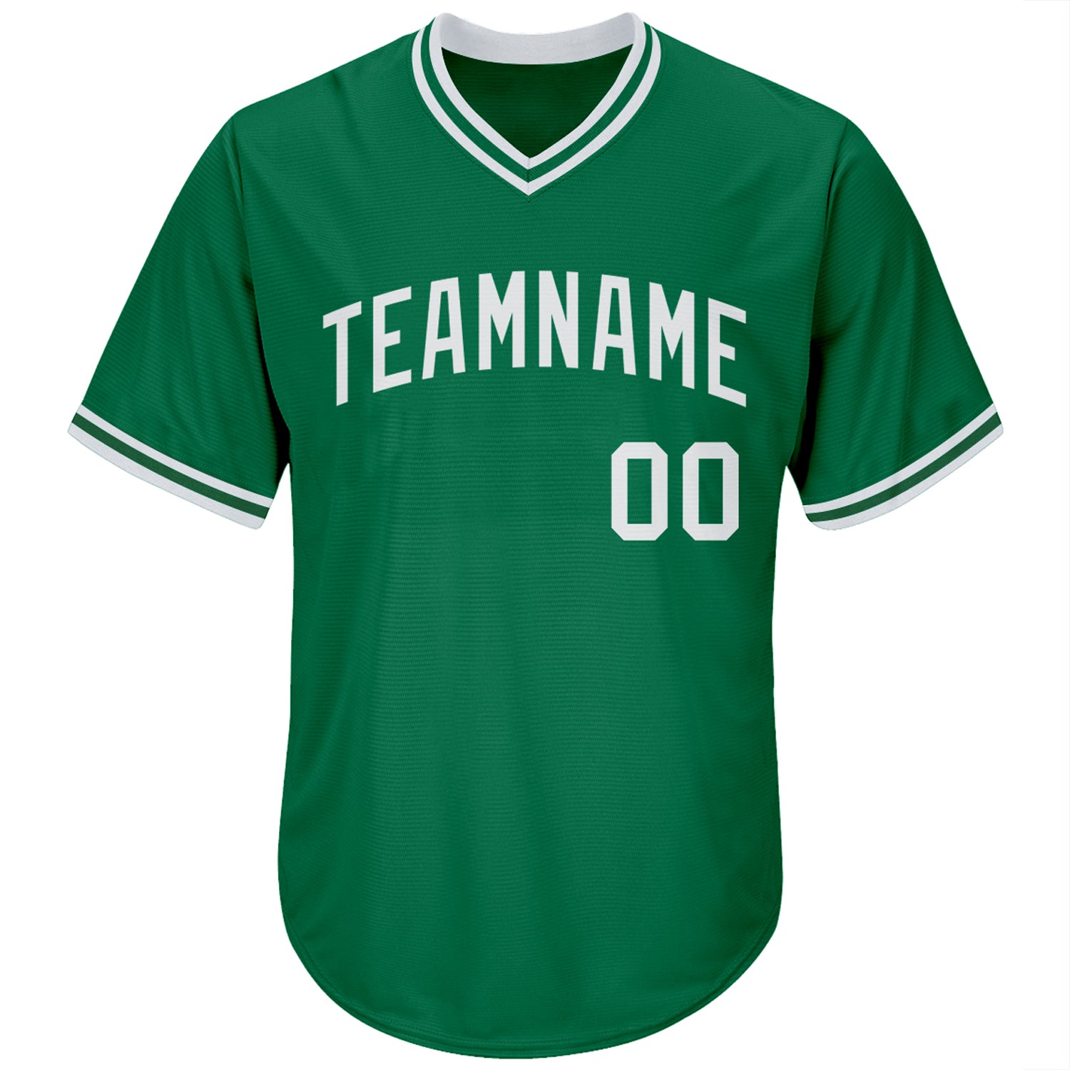 Custom Kelly Green White Authentic Throwback Rib-Knit Baseball Jersey Shirt