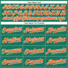 Custom Kelly Green White Pinstripe Orange-White Authentic Baseball Jersey