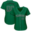 Custom Kelly Green Black-White Authentic Drift Fashion Baseball Jersey