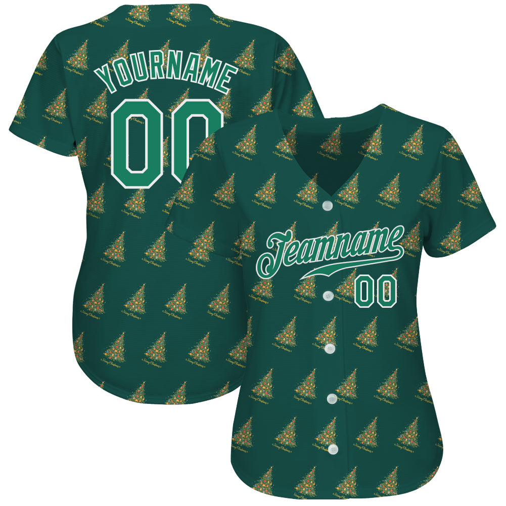 Custom Orange Kelly Green Pinstripe Kelly Green-Black Authentic Baseball Jersey Preschool Size:L