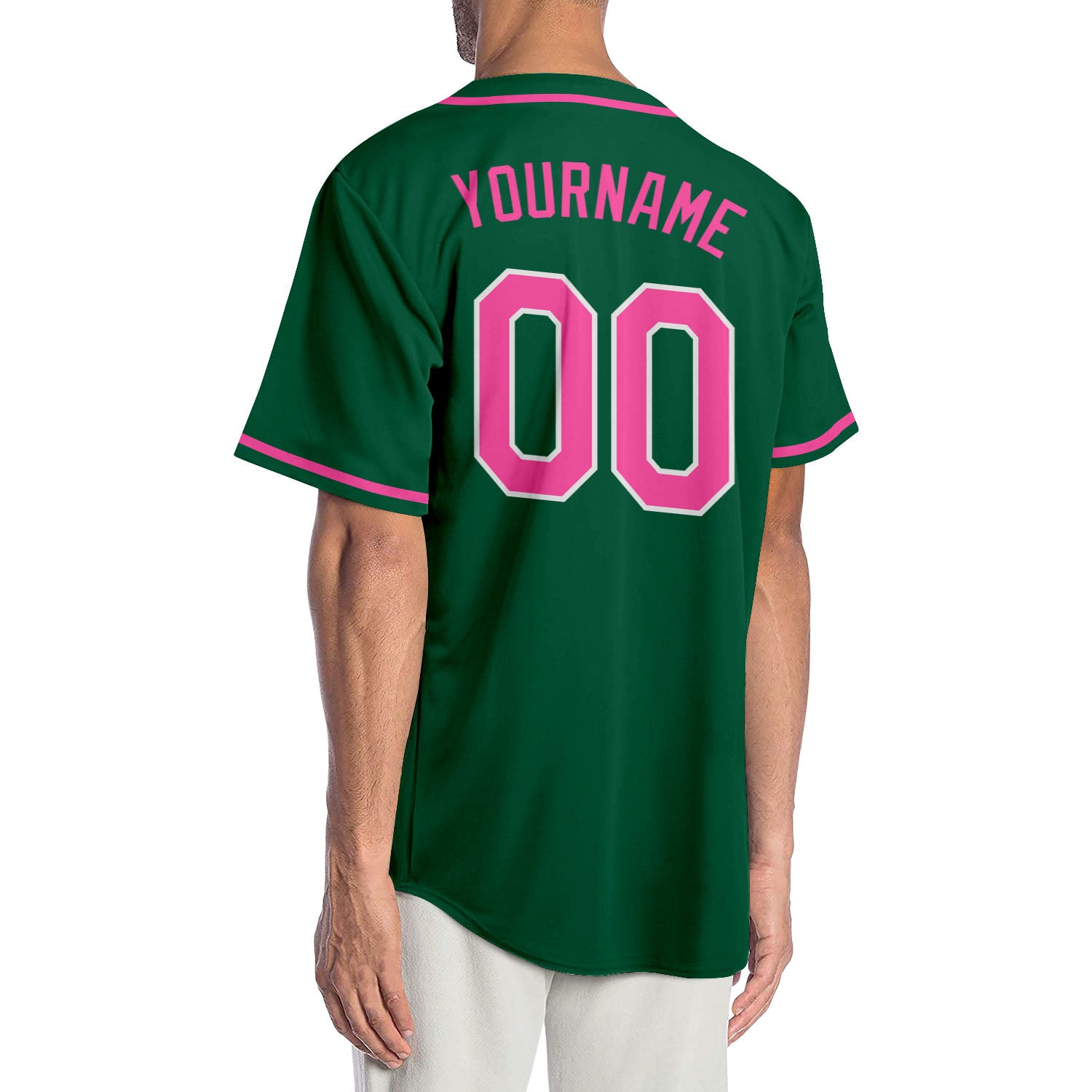 Custom White Kelly Green Authentic Baseball Jersey Discount