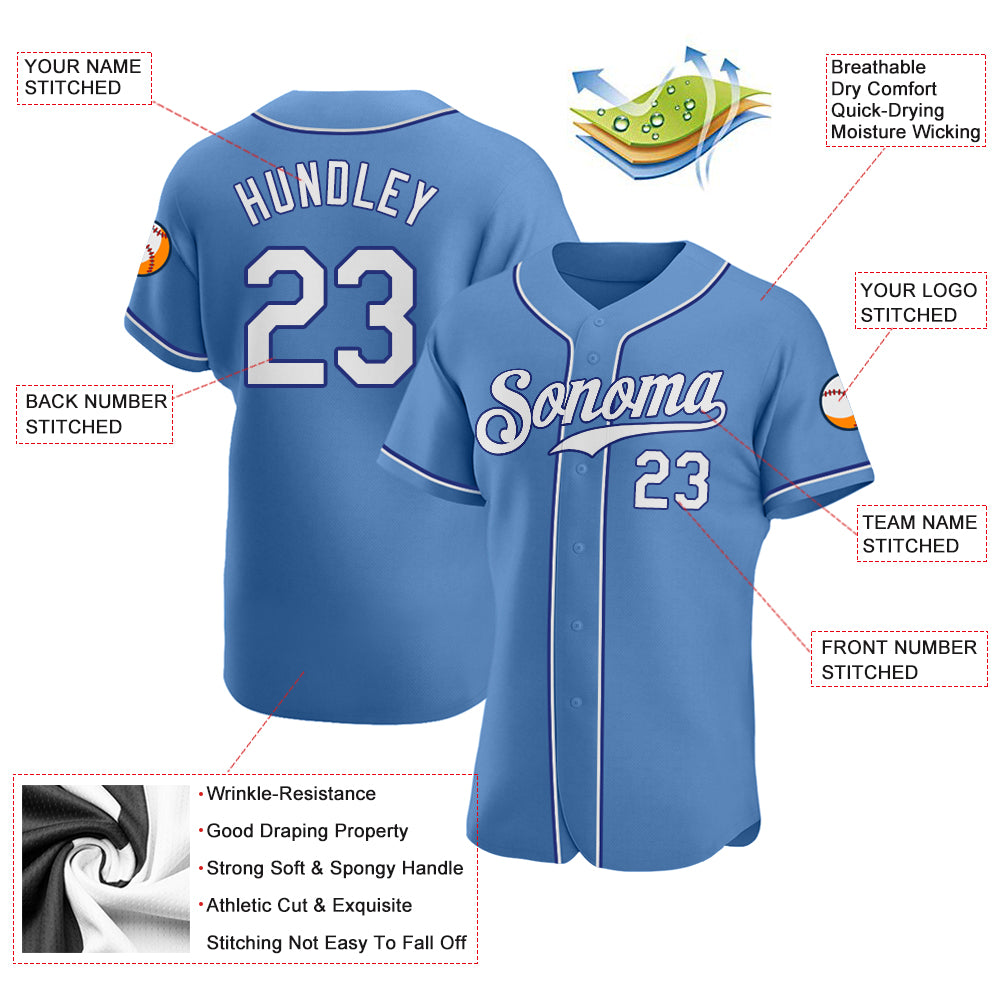 Custom Light Blue Baseball Jerseys, Baseball Uniforms For Your Team
