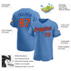 Custom Light Blue Orange-Royal Authentic Baseball Jersey