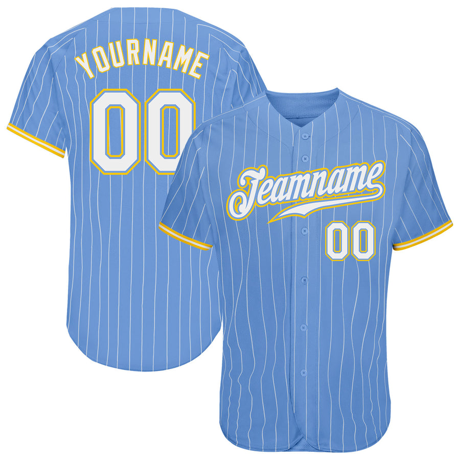 Custom Light Blue Yellow-Navy Authentic Gradient Fashion Baseball  JerseyLight Sale – UKSN INC