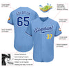 Custom Light Blue Royal-Gold Authentic Baseball Jersey