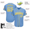 Custom Light Blue Gold-White Authentic Drift Fashion Baseball Jersey